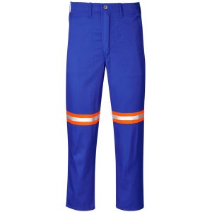 Trade Polycotton Pants - Reflective Legs - Orange Tape - Royal Blue