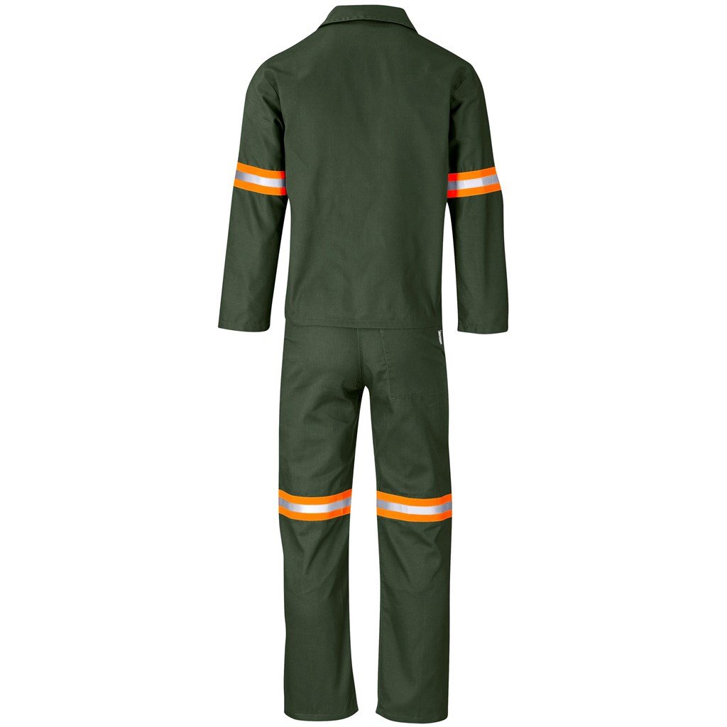 Acid Resistant Polycotton Conti Suit - Reflective Arm & Legs - Orange Tape - Image 6
