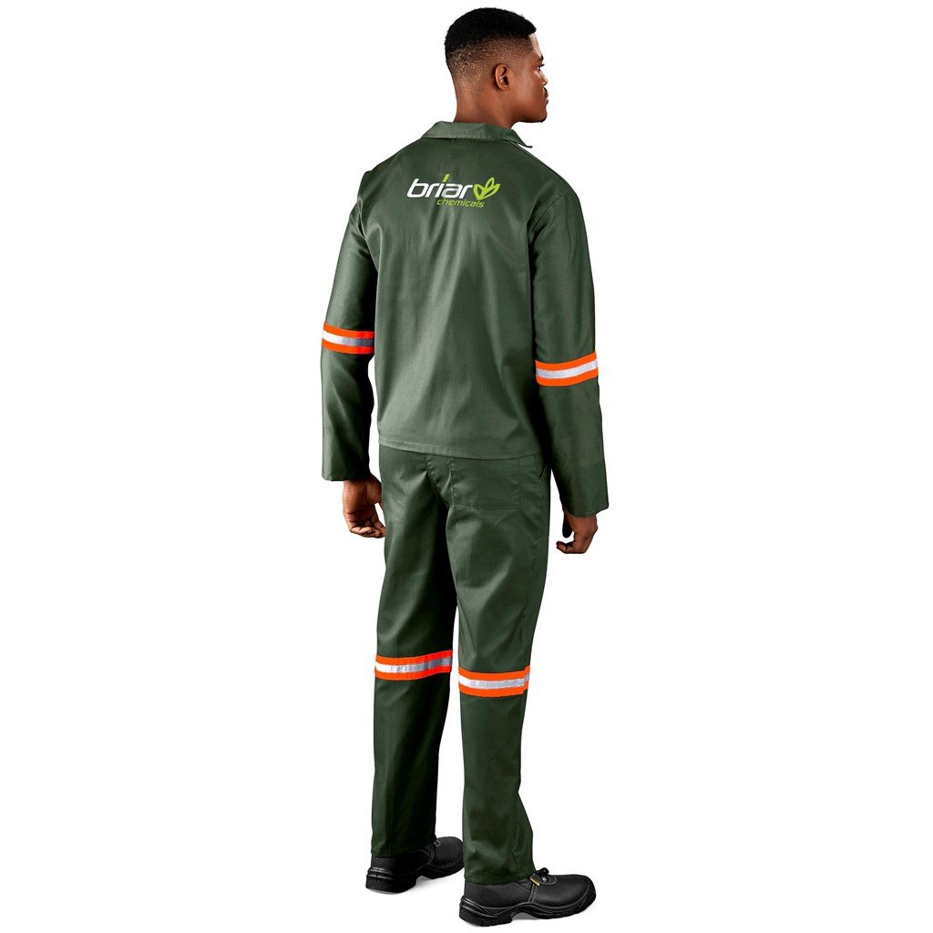 Acid Resistant Polycotton Conti Suit - Reflective Arm & Legs - Orange Tape - Image 4
