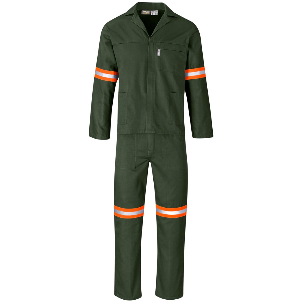 Acid Resistant Polycotton Conti Suit - Reflective Arm & Legs - Orange Tape - Image 5