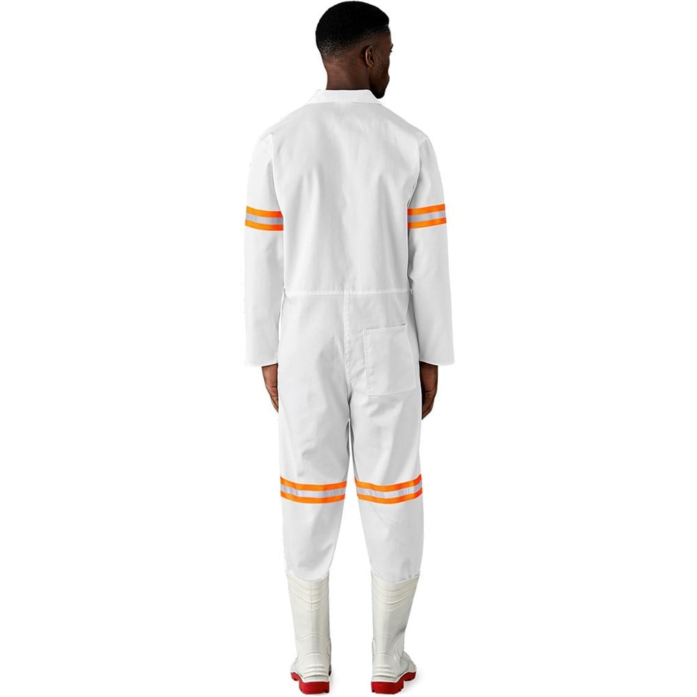 Safety Polycotton Boiler Suit - Reflective Arms & Legs - Orange Tape - Image 5