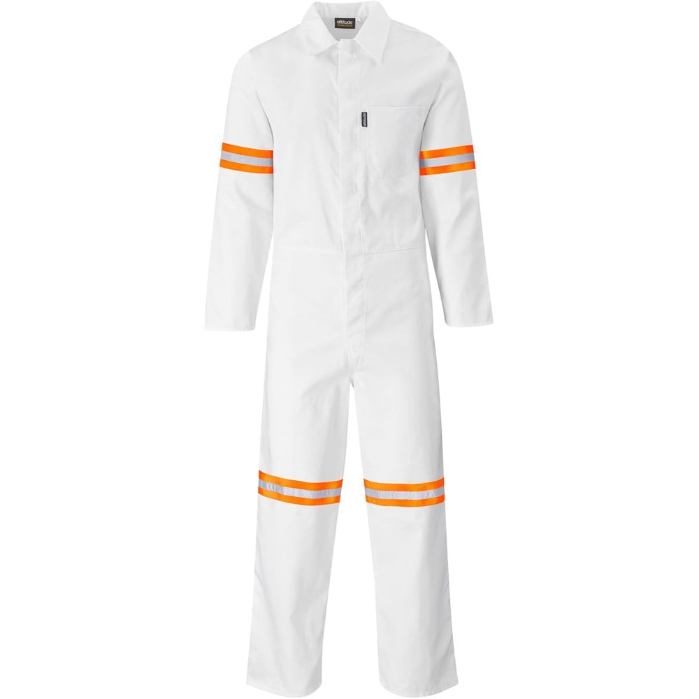 Safety Polycotton Boiler Suit - Reflective Arms Legs & Back - Orange Tape - Image 11