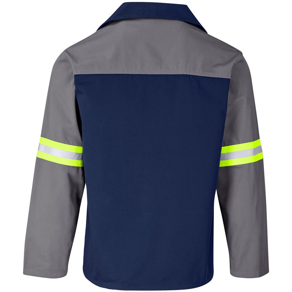 Site Premium Two-Tone Polycotton Jacket - Reflective Arms - Yellow Tape - Image 16