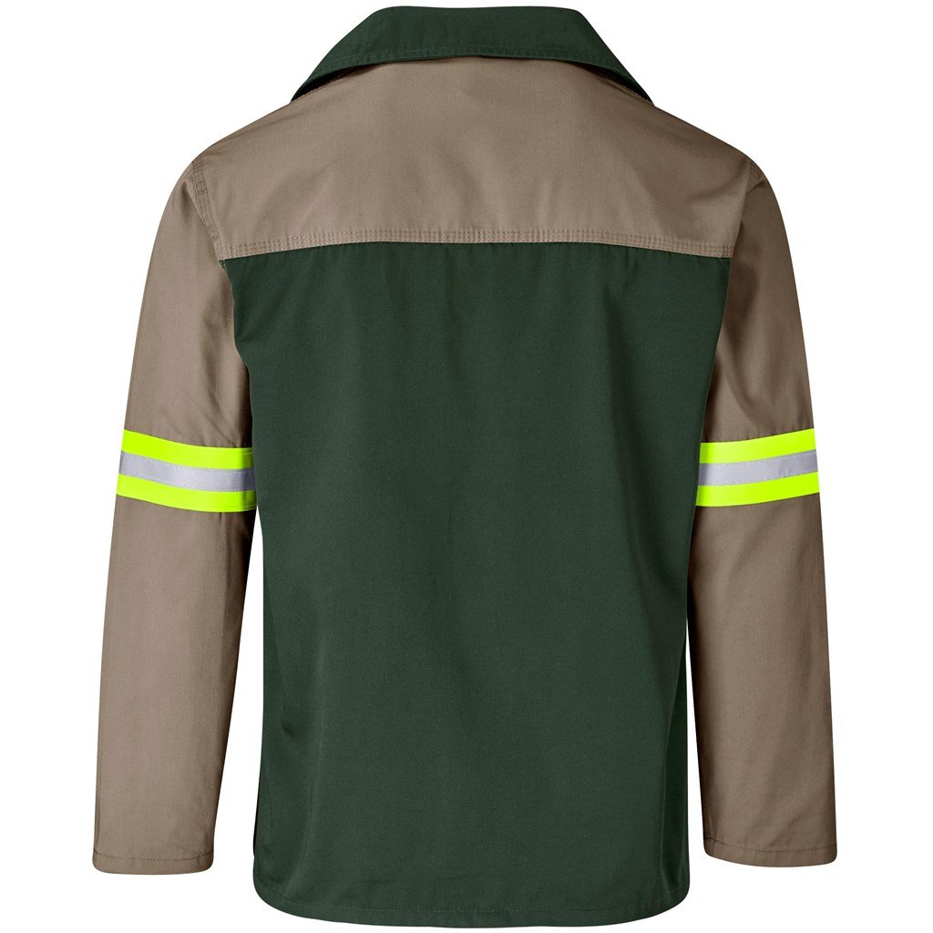 Site Premium Two-Tone Polycotton Jacket - Reflective Arms - Yellow Tape - Image 18