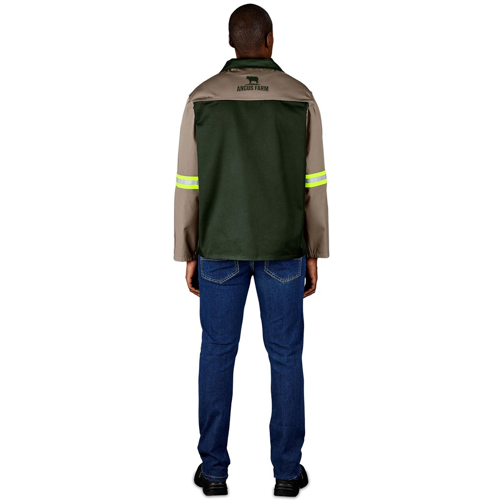 Site Premium Two-Tone Polycotton Jacket - Reflective Arms - Yellow Tape - Image 10