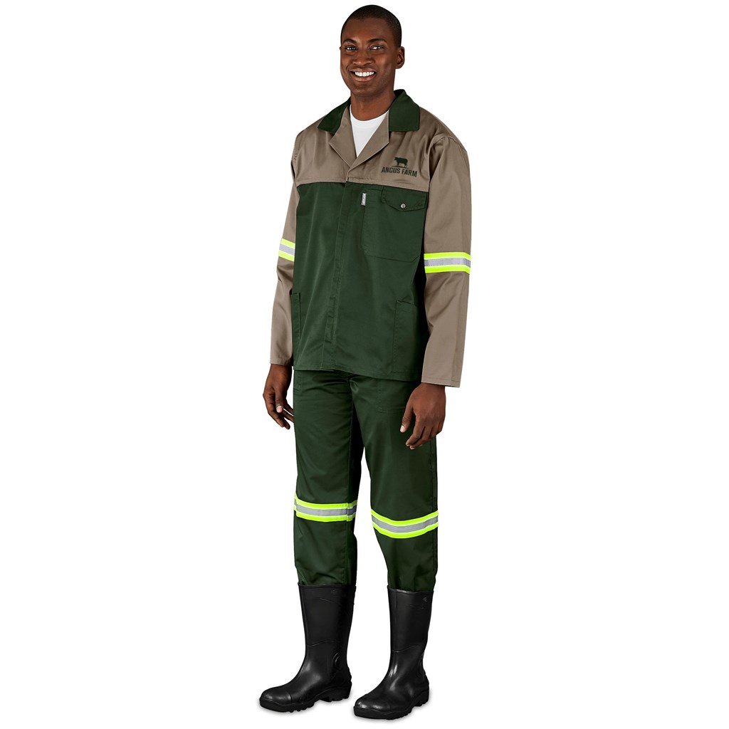 Site Premium Two-Tone Polycotton Jacket - Reflective Arms - Yellow Tape - Image 12