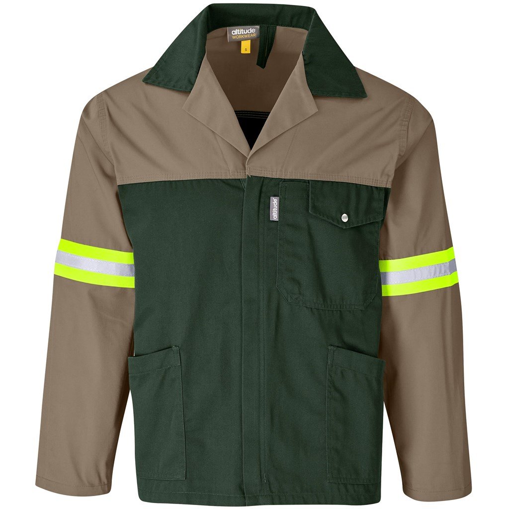 Site Premium Two-Tone Polycotton Jacket - Reflective Arms - Yellow Tape - Image 17