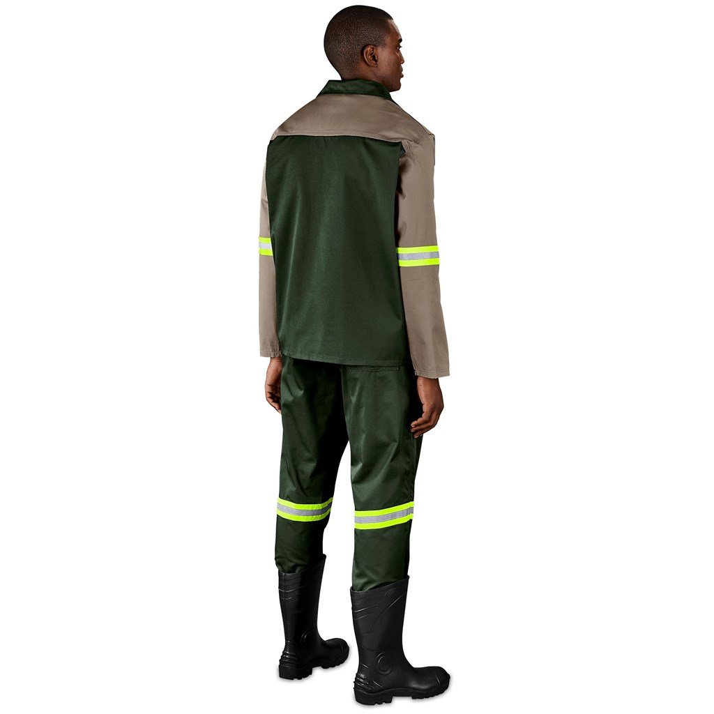 Site Premium Two-Tone Polycotton Jacket - Reflective Arms - Yellow Tape - Image 9