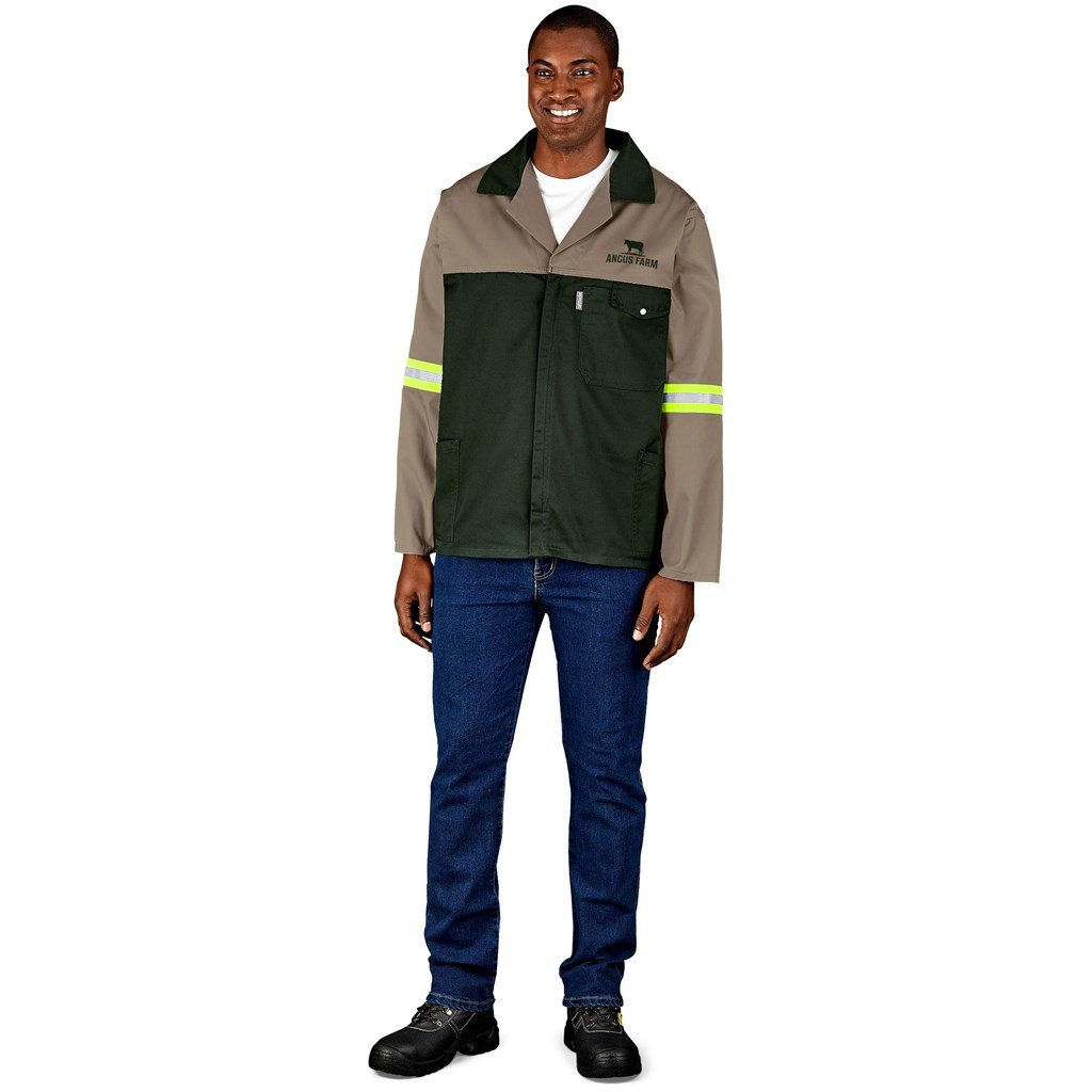 Site Premium Two-Tone Polycotton Jacket - Reflective Arms - Yellow Tape - Image 3