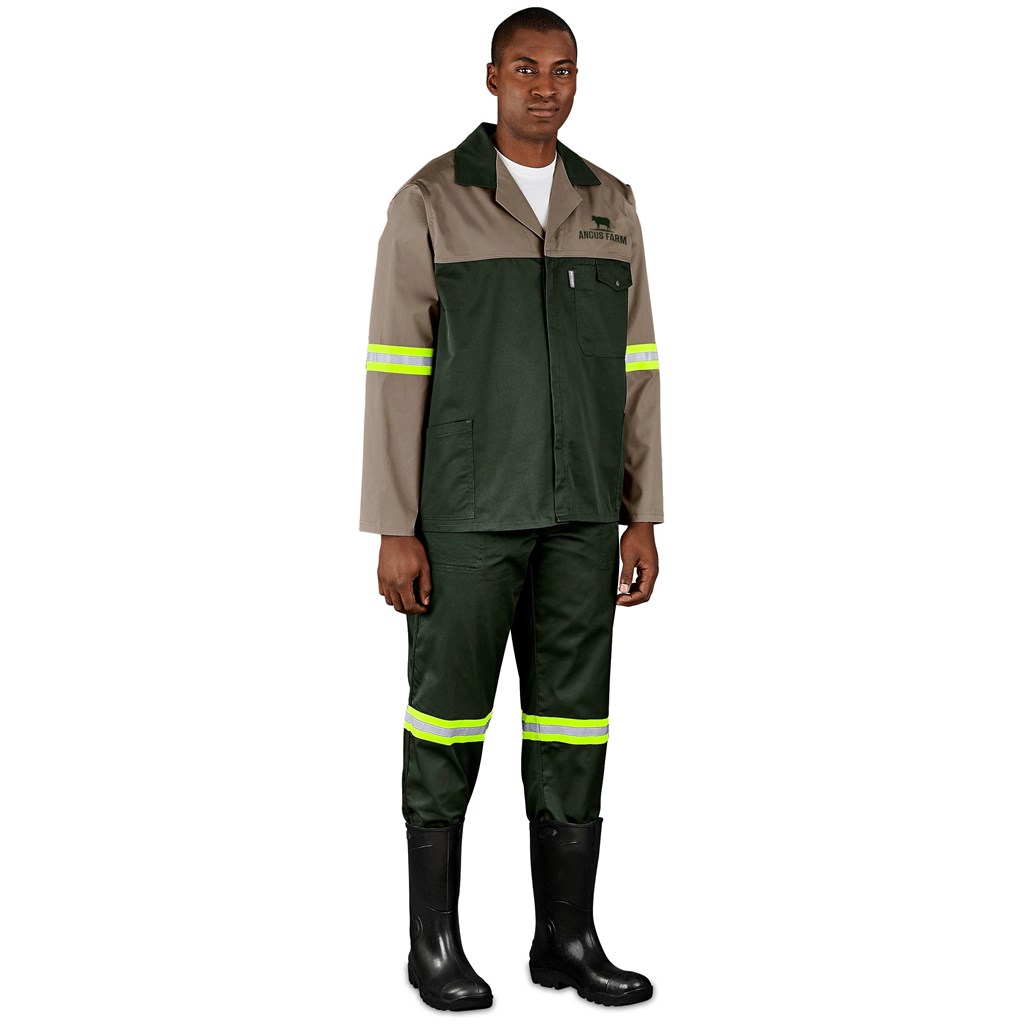 Site Premium Two-Tone Polycotton Jacket - Reflective Arms - Yellow Tape - Image 4