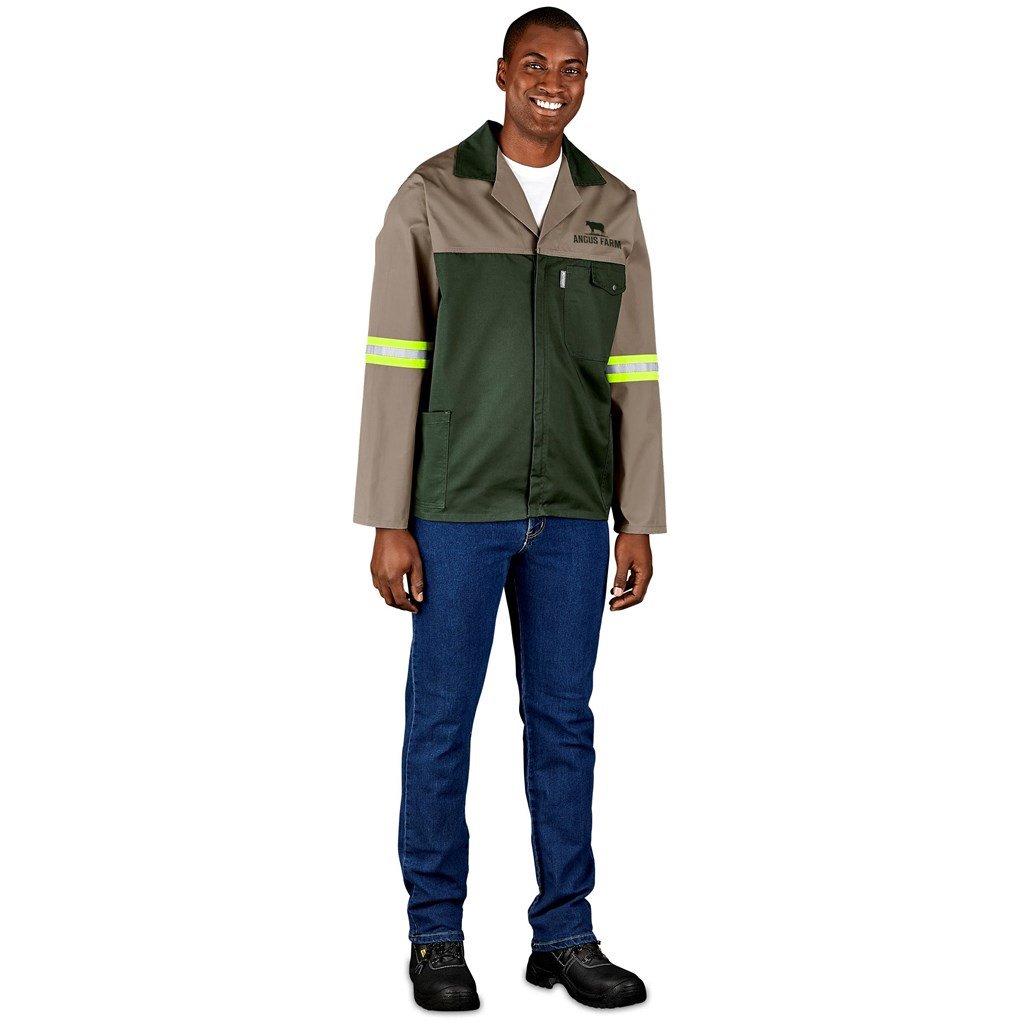 Site Premium Two-Tone Polycotton Jacket - Reflective Arms - Yellow Tape - Image 13