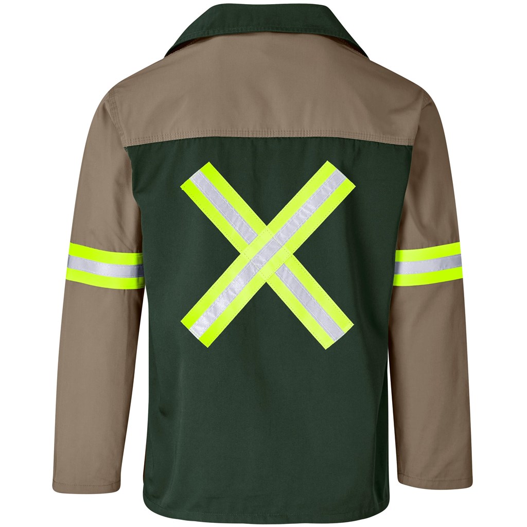 Site Premium Two-Tone Polycotton Jacket - Reflective Arms & Back - Yellow Tape - Image 16