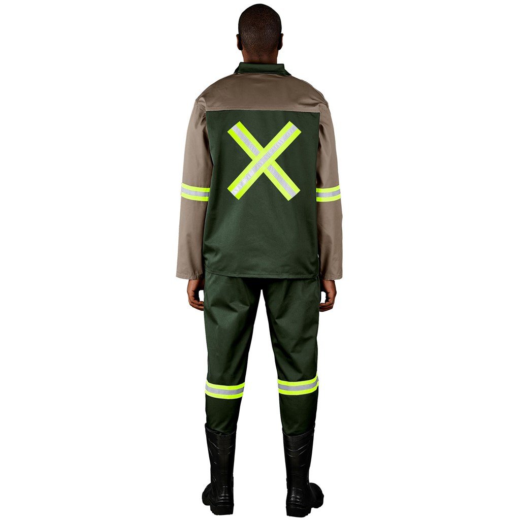 Site Premium Two-Tone Polycotton Jacket - Reflective Arms & Back - Yellow Tape - Image 9