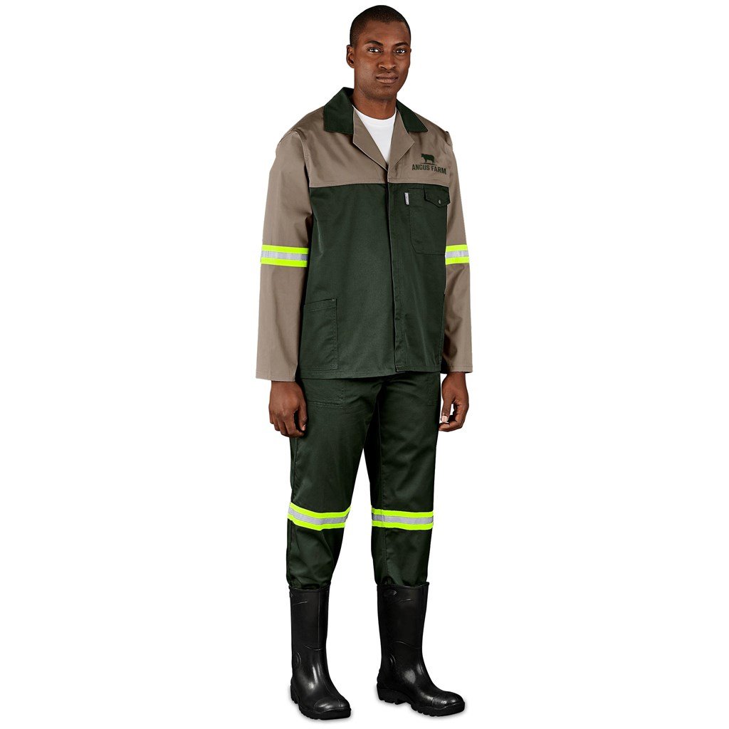 Site Premium Two-Tone Polycotton Jacket - Reflective Arms & Back - Yellow Tape - Image 6