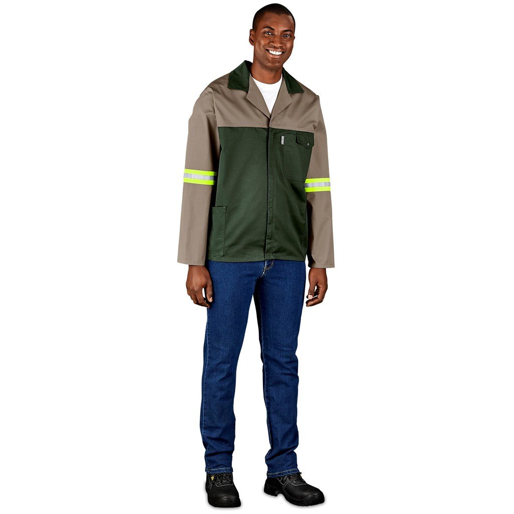 Site Premium Two-Tone Polycotton Jacket - Reflective Arms & Back - Yellow Tape - Image 5