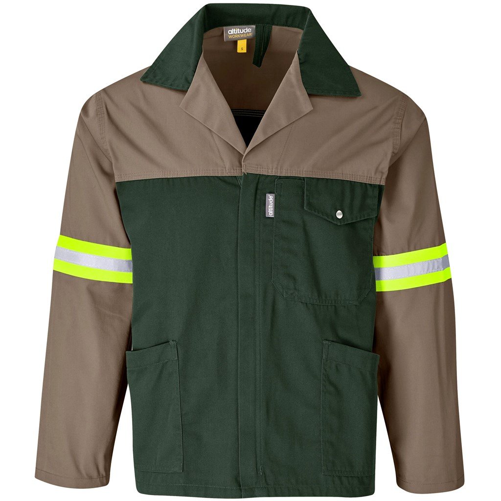 Site Premium Two-Tone Polycotton Jacket - Reflective Arms & Back - Yellow Tape - Image 15