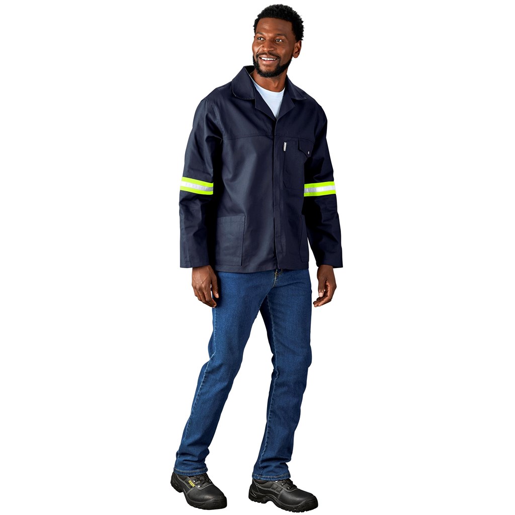 Artisan Premium 100% Cotton Jacket - Reflective Arms - Yellow Tape - Image 5