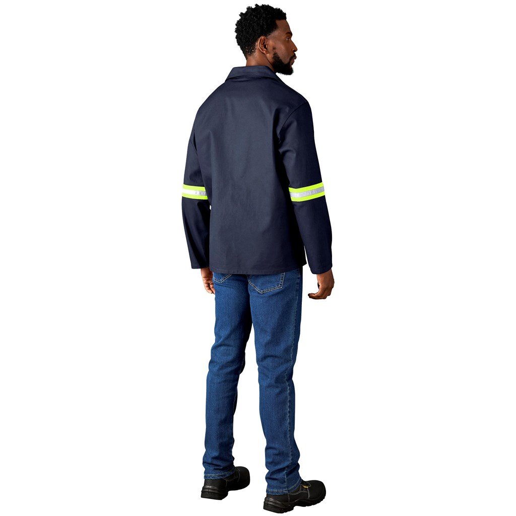 Artisan Premium 100% Cotton Jacket - Reflective Arms - Yellow Tape - Image 3