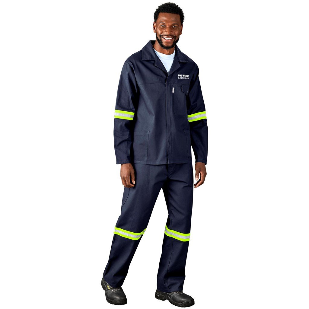 Artisan Premium 100% Cotton Jacket - Reflective Arms - Yellow Tape - Image 4