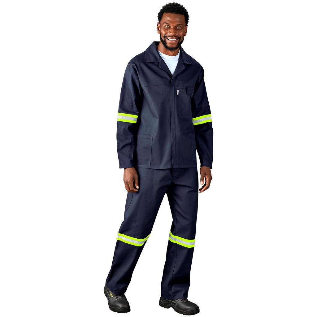 Artisan Premium 100% Cotton Jacket - Reflective Arms - Yellow Tape - Image 25