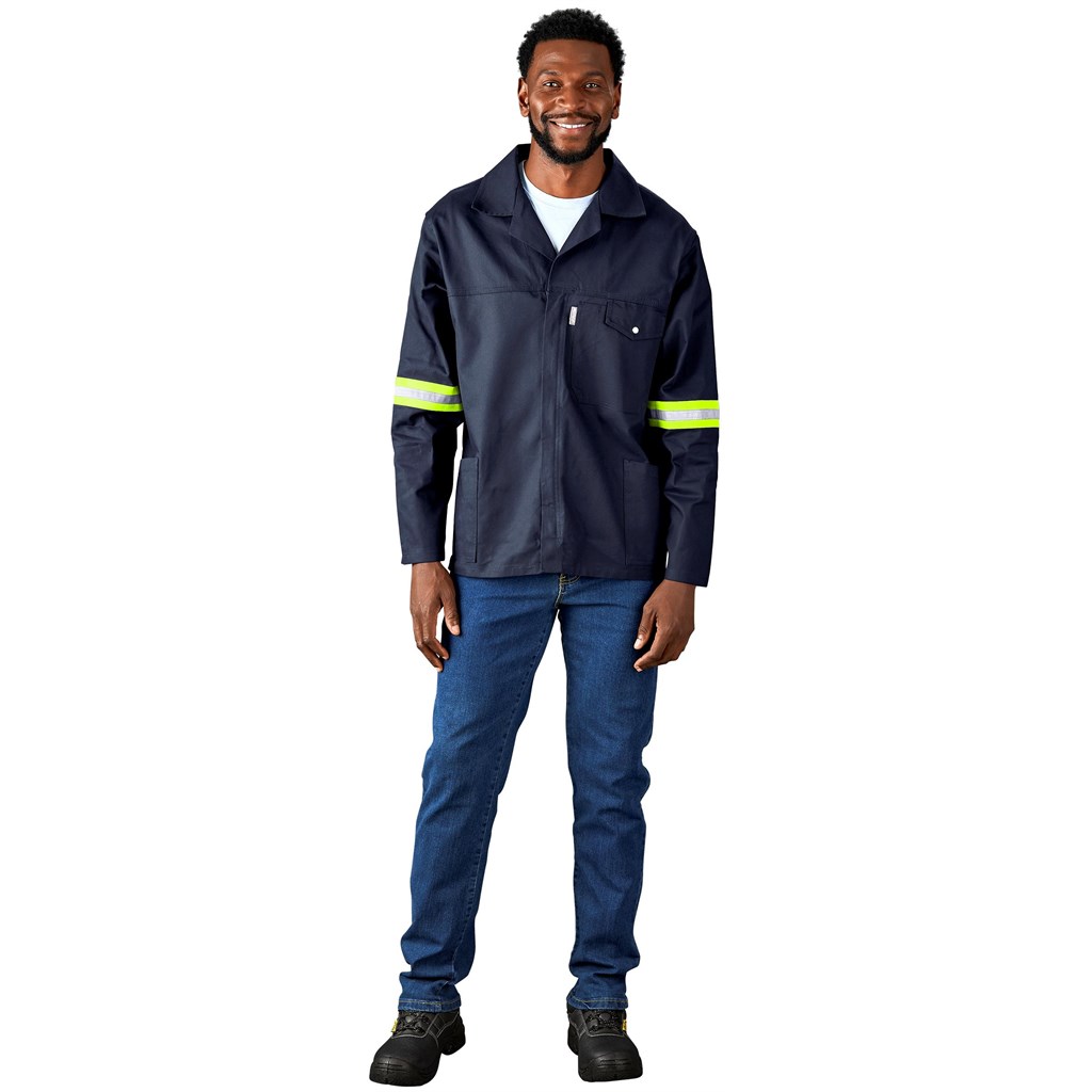 Artisan Premium 100% Cotton Jacket - Reflective Arms - Yellow Tape - Image 7