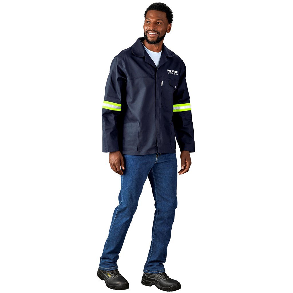 Artisan Premium 100% Cotton Jacket - Reflective Arms & Back - Yellow Tape - Image 14