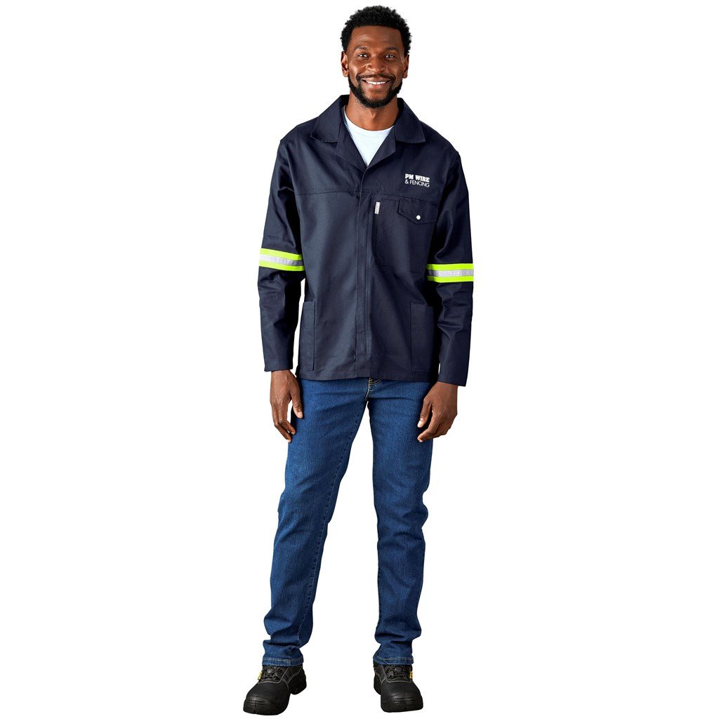 Artisan Premium 100% Cotton Jacket - Reflective Arms & Back - Yellow Tape - Image 18
