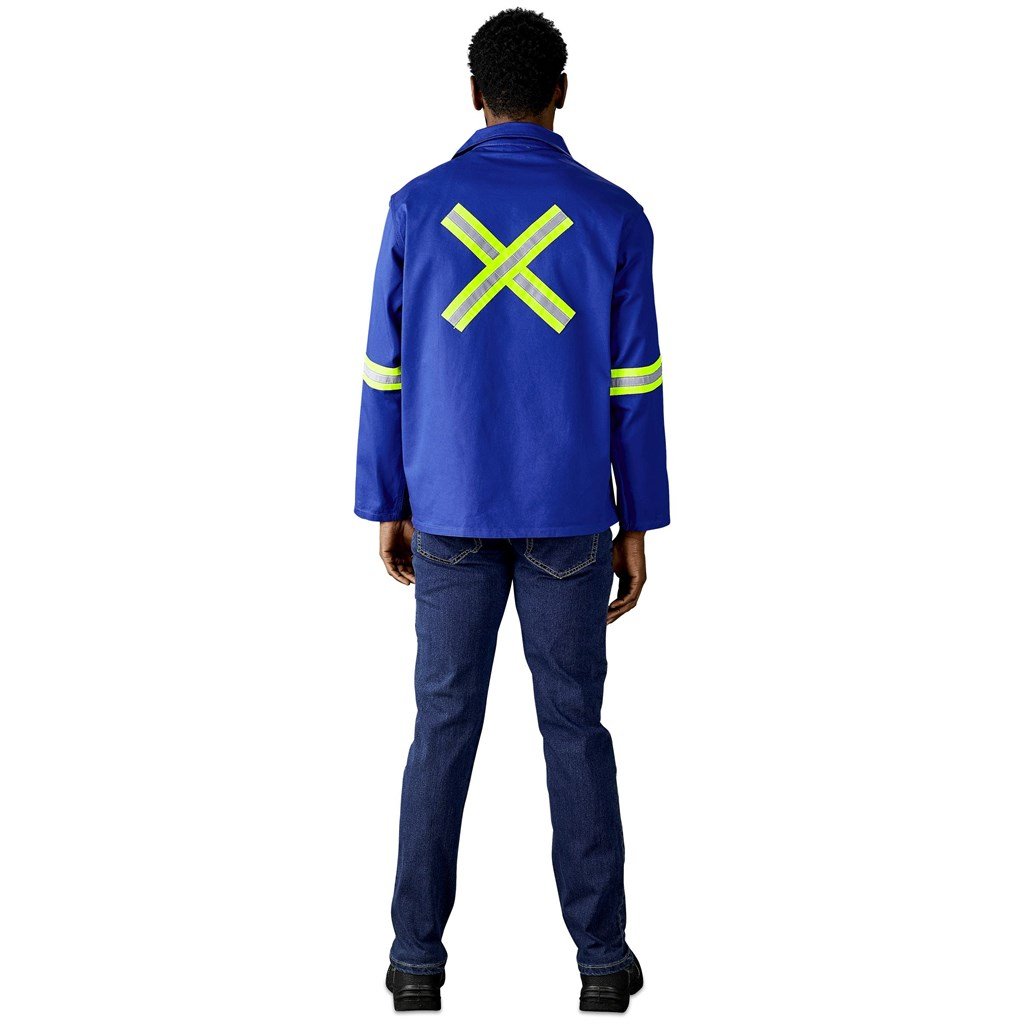 Artisan Premium 100% Cotton Jacket - Reflective Arms & Back - Yellow Tape - Image 6