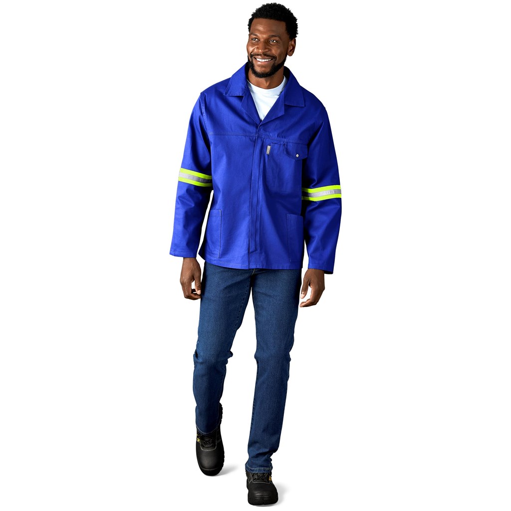 Artisan Premium 100% Cotton Jacket - Reflective Arms & Back - Yellow Tape - Image 17
