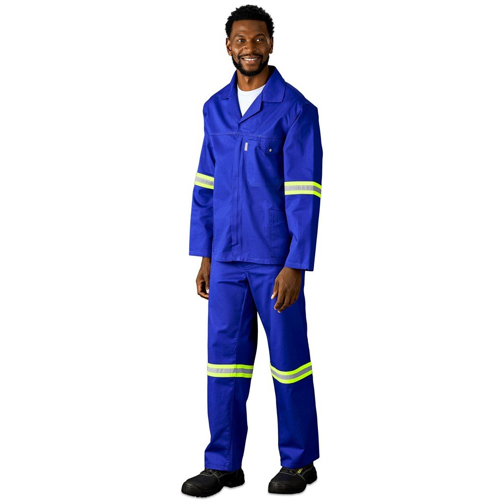 Artisan Premium 100% Cotton Jacket - Reflective Arms & Back - Yellow Tape - Image 8