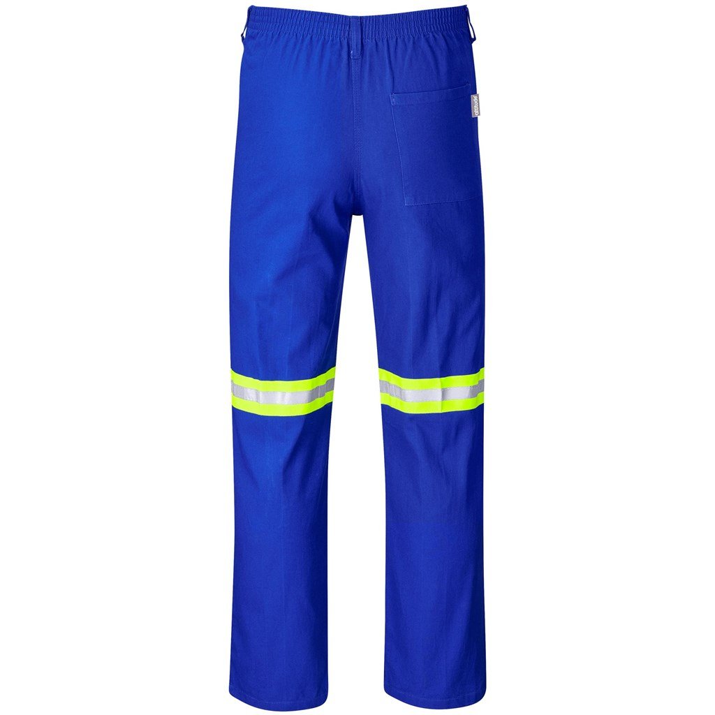 Artisan Premium 100% Cotton Pants - Reflective Legs - Yellow Tape - Royal Blue