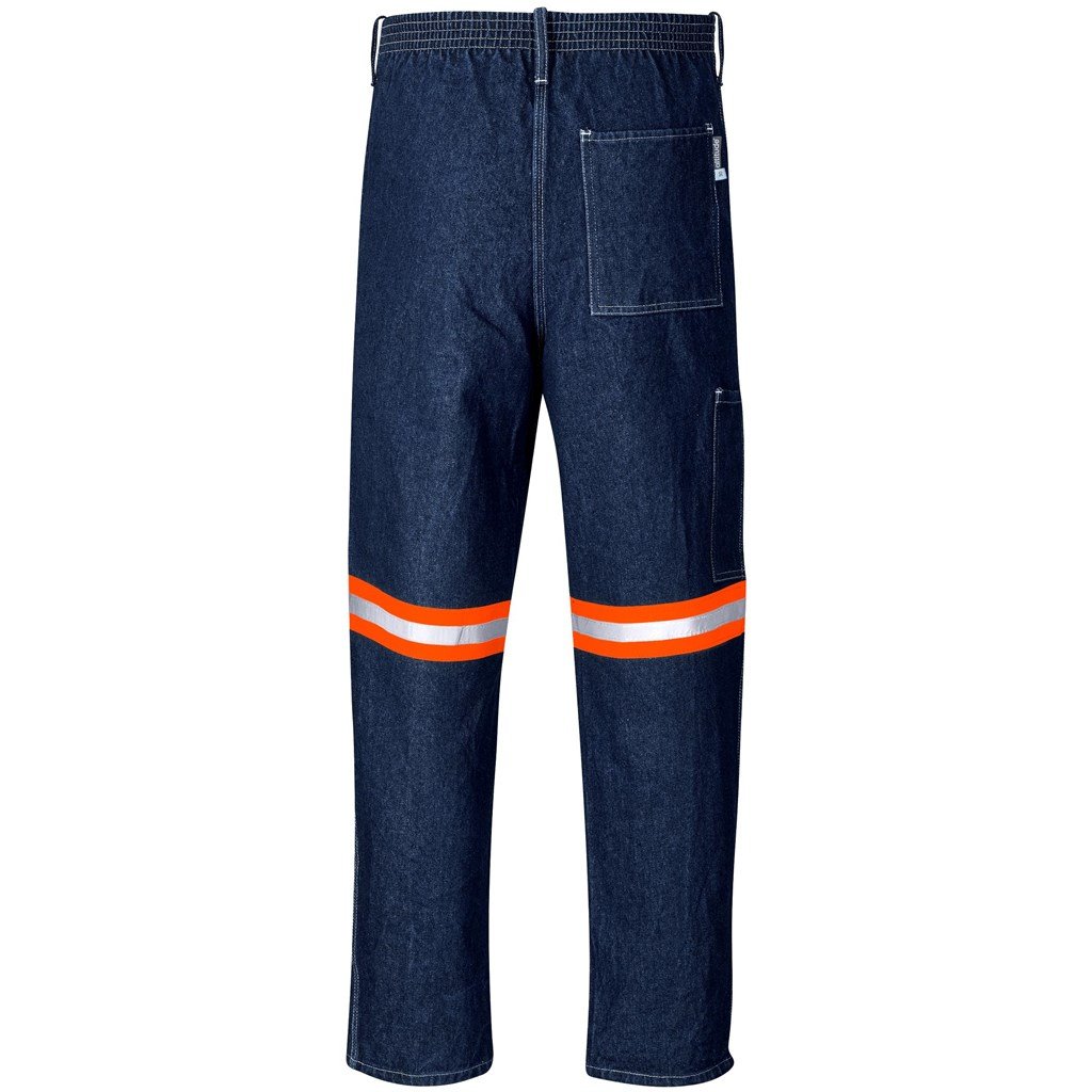 Cast Premium 100% Cotton Denim Pants - Reflective Legs - Orange Tape - Image 10