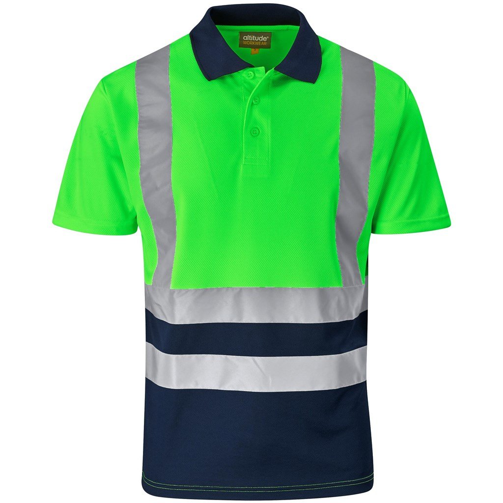 Surveyor Two-Tone Hi-Viz Reflective Golf Shirt - Image 11