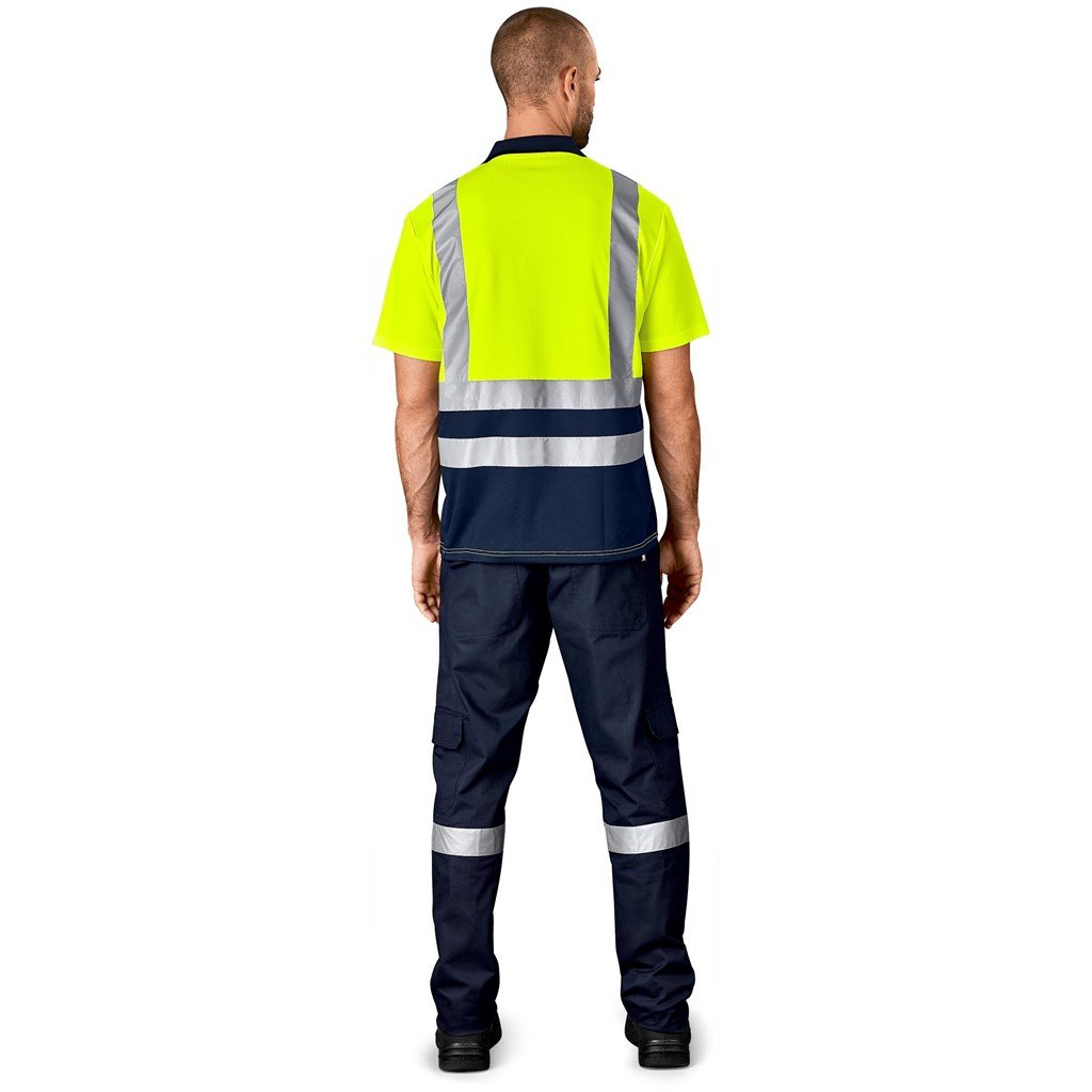 Surveyor Two-Tone Hi-Viz Reflective Golf Shirt - Image 8