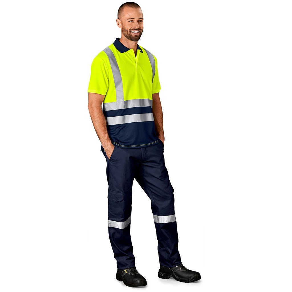 Surveyor Two-Tone Hi-Viz Reflective Golf Shirt - Image 9
