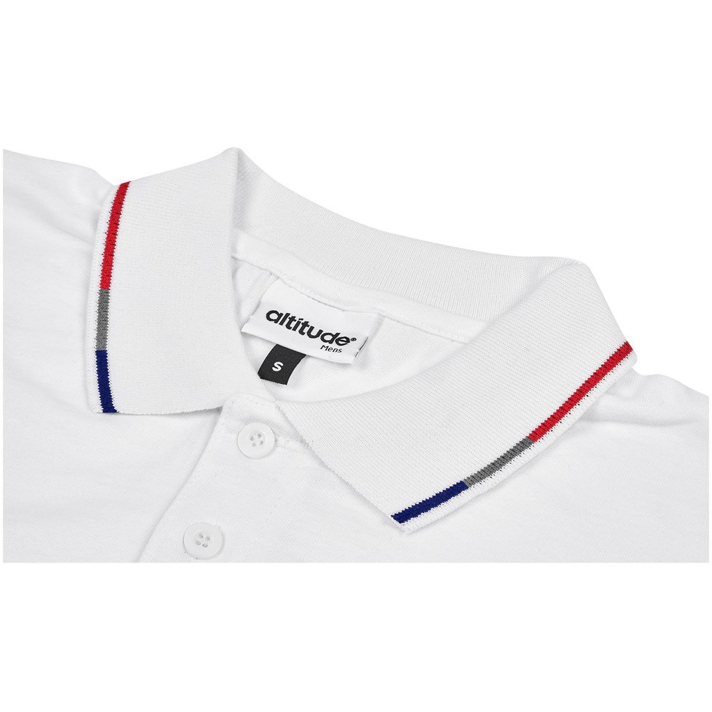 Mens Ash Golf Shirt - White - Image 4