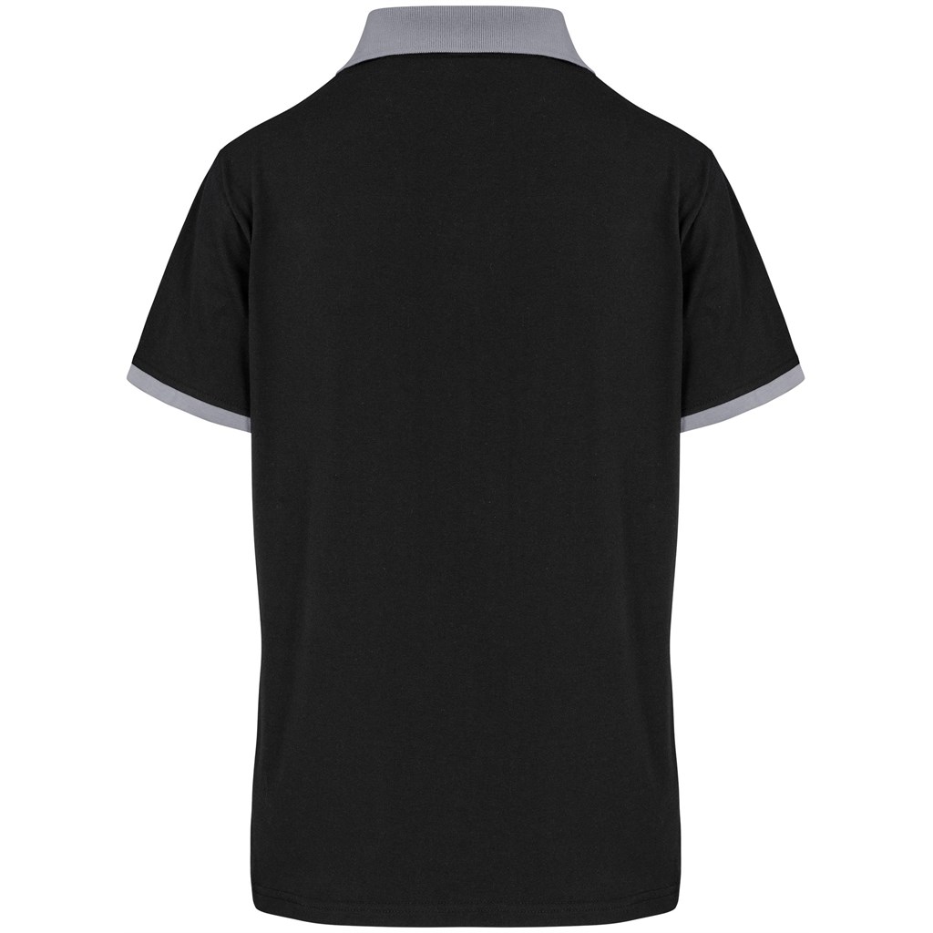 Ladies Caliber Golf Shirt - Black Grey - Image 3