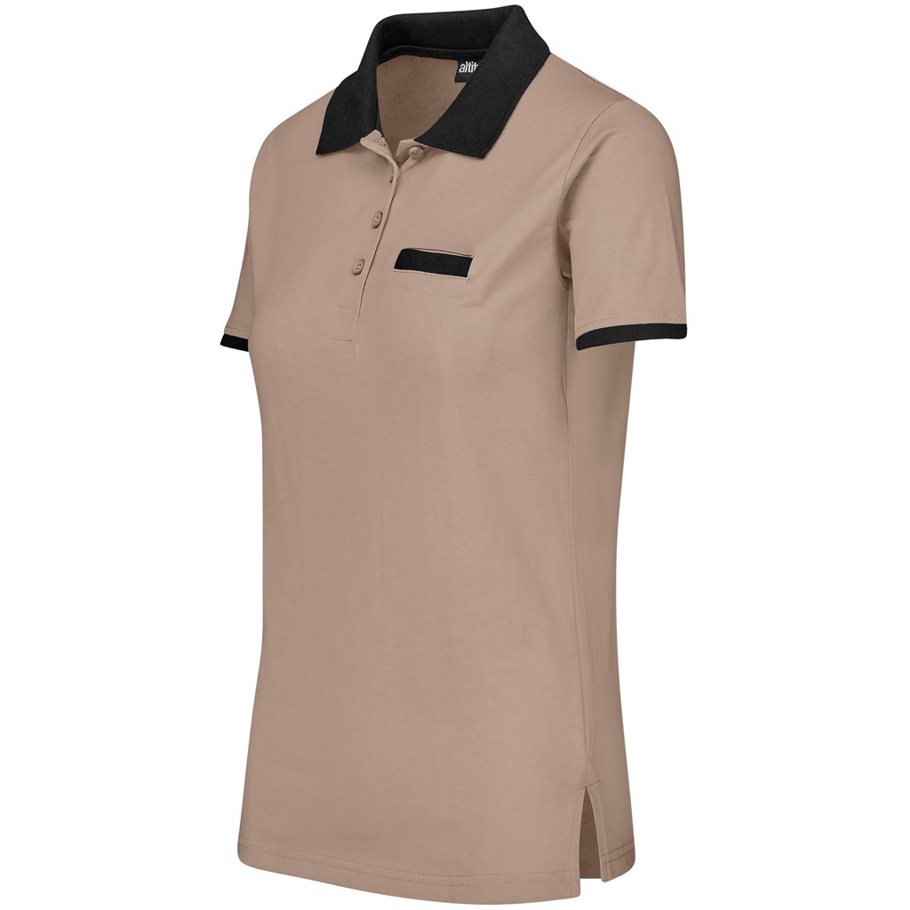 Ladies Caliber Golf Shirt - Stone - Image 3