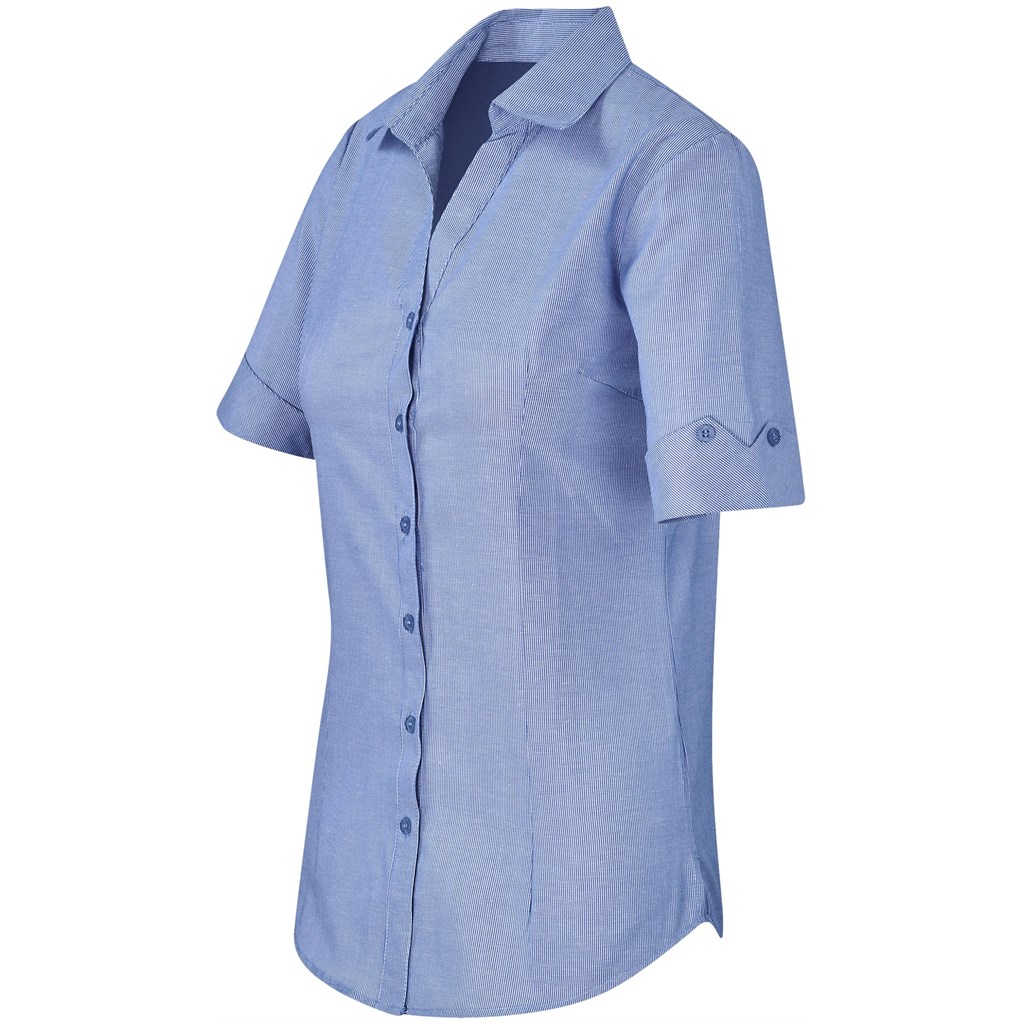 Ladies Short Sleeve Northampton Shirt - Royal Blue - Image 3