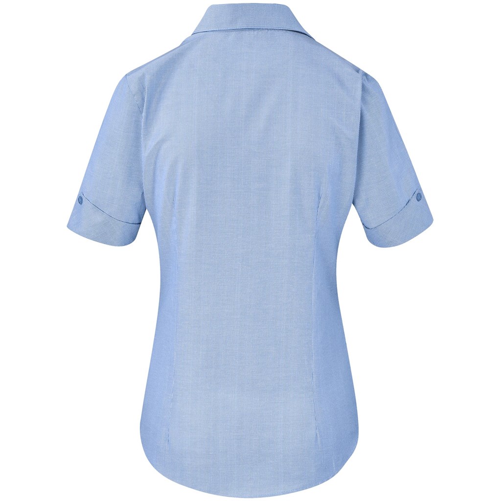 Ladies Short Sleeve Northampton Shirt - Sky Blue - Image 3