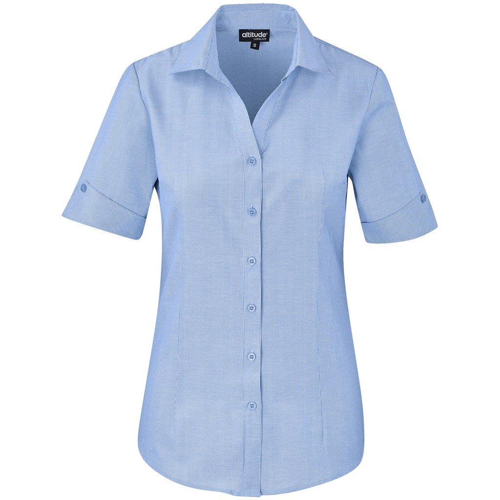 Ladies Short Sleeve Northampton Shirt - Sky Blue