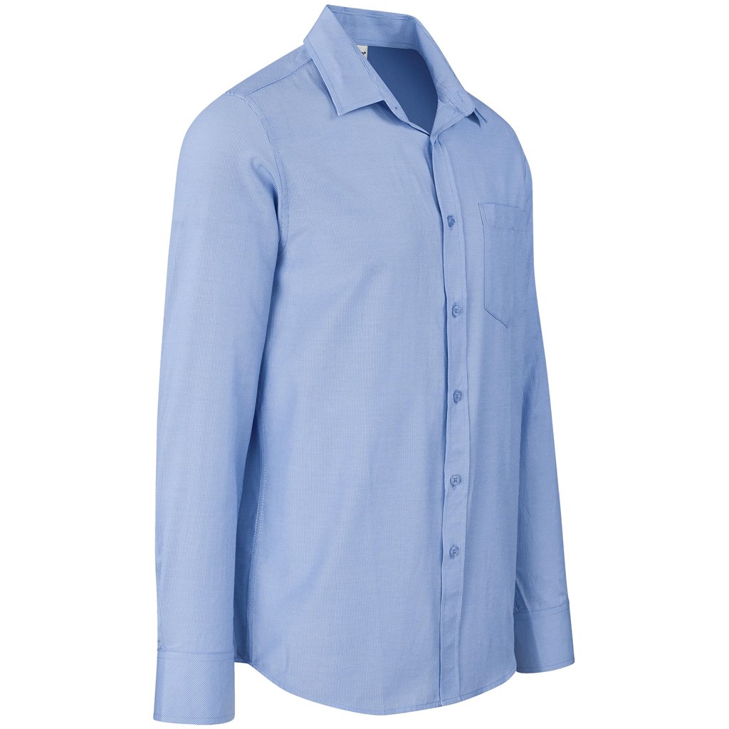 Mens Long Sleeve Northampton Shirt - Sky Blue - Image 4