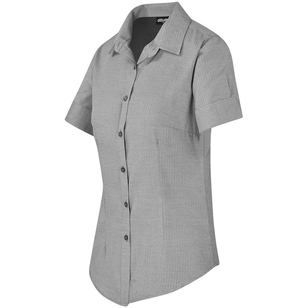 Ladies Short Sleeve Nottingham Shirt - Image 5