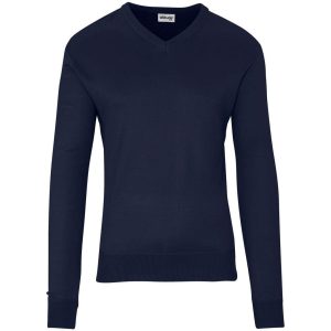 Mens Long Sleeve Peru V-Neck Jersey - Navy