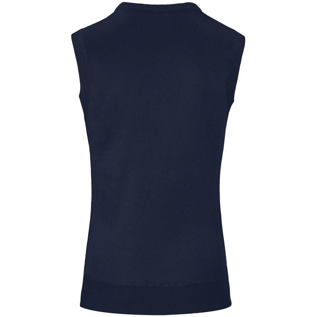 Mens Sleeveless Peru V-Neck Jersey - Navy