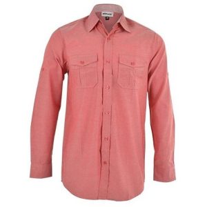 Mens Long Sleeve Ruben Shirt - Red