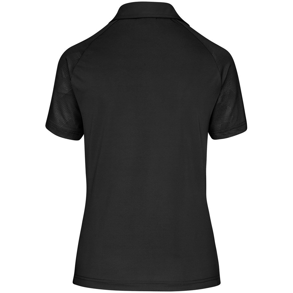 Ladies Santorini Golf Shirt - Black - Image 3