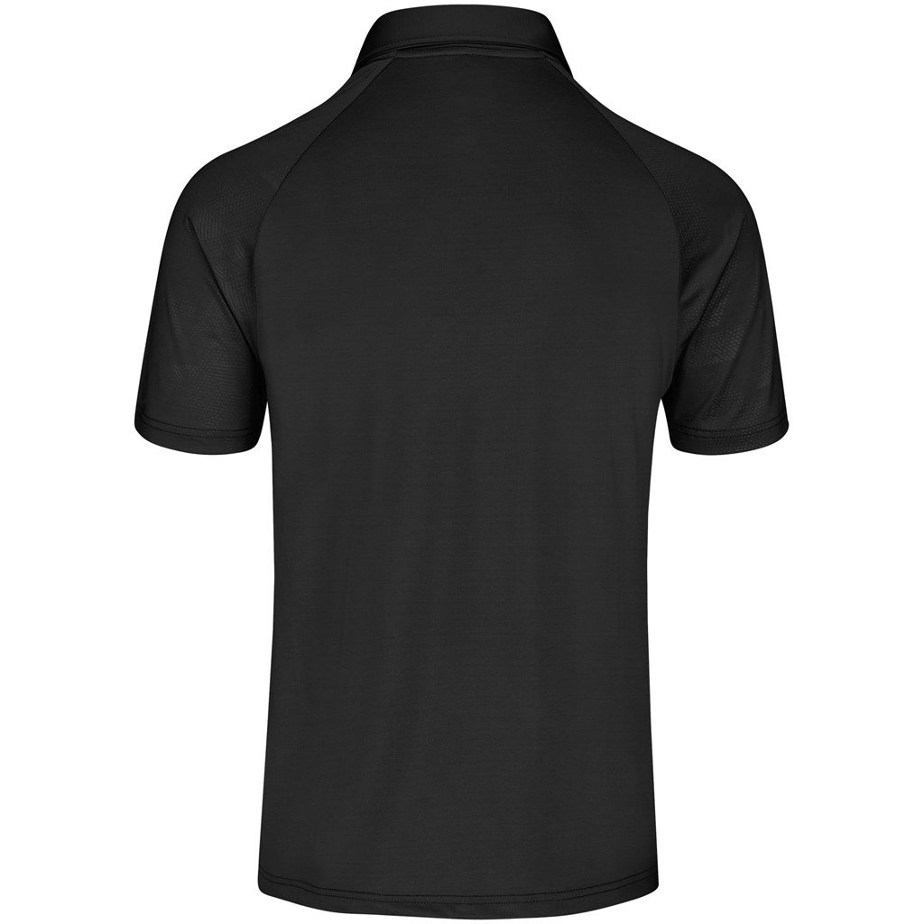 Mens Santorini Golf Shirt - Black - Image 3