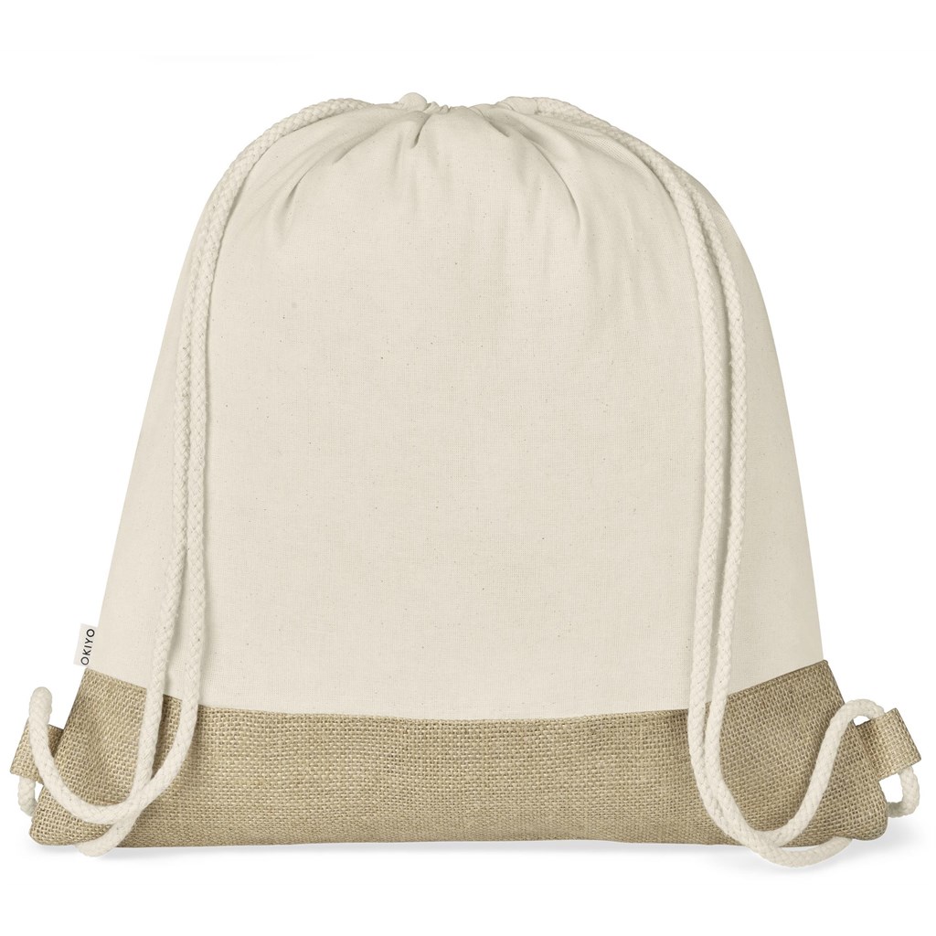 Okiyo Bijin Jute & Cotton Drawstring Bag - Image 4