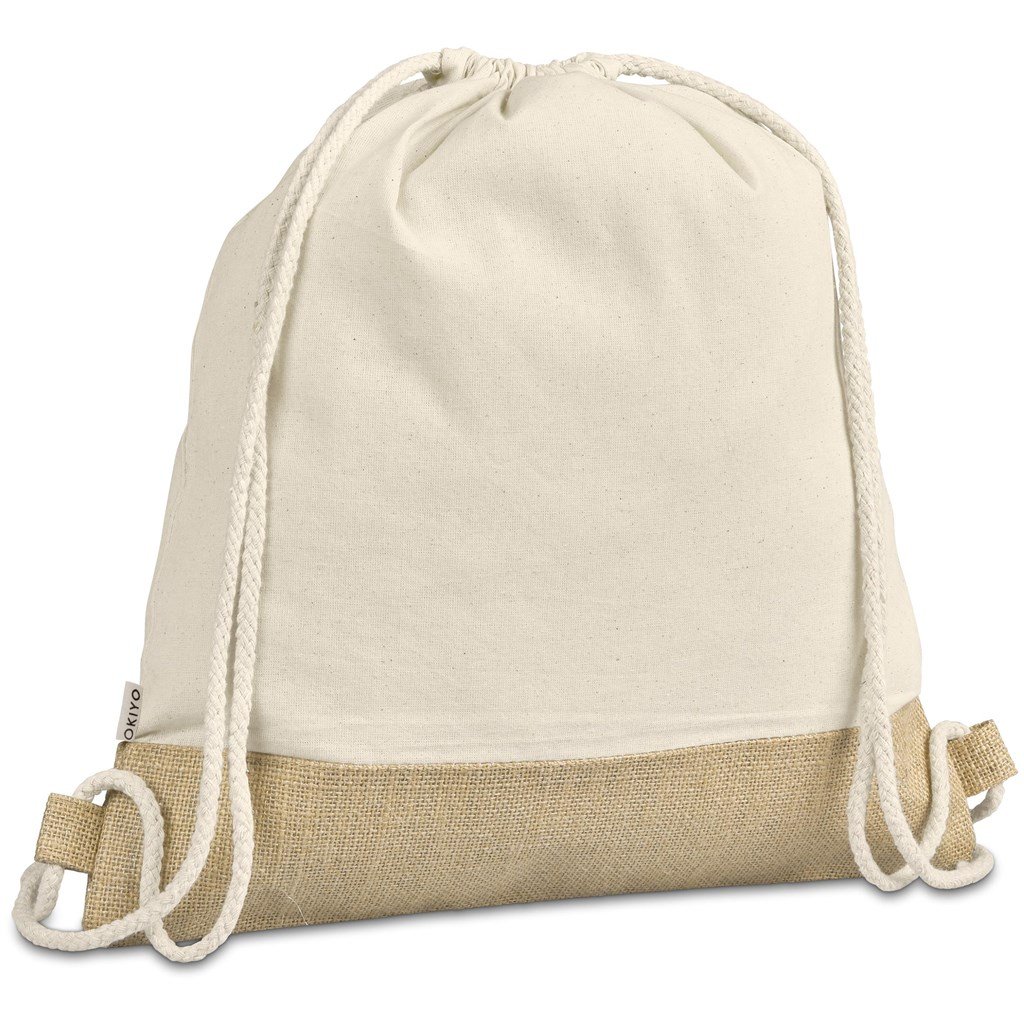 Okiyo Bijin Jute & Cotton Drawstring Bag - Image 6
